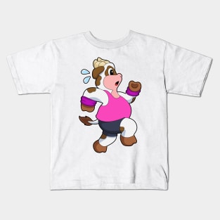 Cow at Running Kids T-Shirt